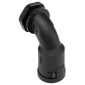 PMA Cable Conduit Fitting, 17 mm Nominal Size, PG16 Thread, Polyamide 6 Black, IP66 Rated BVBD-P167GT