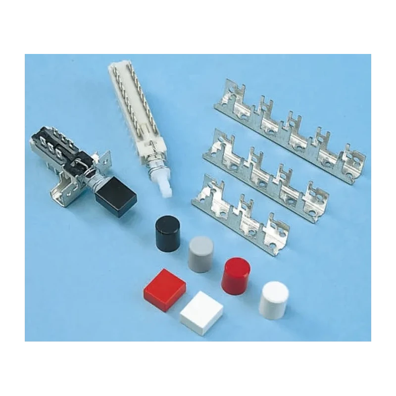 C & K F Series Push Button Switch Interlock Momentary Silicone Elastomer 12.5 mm Cutout DPDT 30V dc 125V ac 103-4001-001