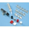 C & K F Series Push Button Switch Interlock Momentary Silicone Elastomer 12.5 mm Cutout DPDT 30V dc 125V ac 103-4001-001