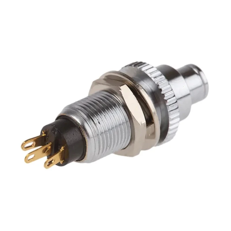 EOZ DJET Series Momentary Push Button Switch Panel Mount 10 mm Cutout SPST 110 V AC 17.17552.21