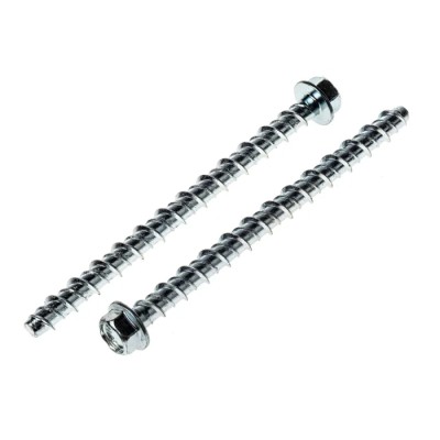 RS PRO Zinc Plated Steel Hexagon Flange Head Anchor Bolt 8 mm x 100 mm 174-3310
