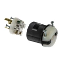 Hubbell 30A 250V USA Mains Plug Black Nylon Cable Screw Termination HBL2621