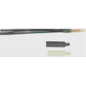 TE Connectivity Heat Shrink Boot End Cap Black Semi-Rigid Polyolefin Adhesive Backing 10.85 mm ES-CAP-NO.3-B8-0-40MM-RS