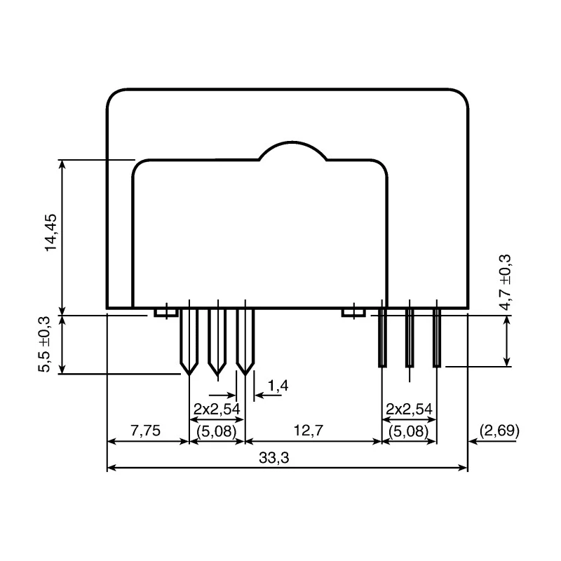 LEM LAH Series Current Transformer 25 A 1:1000 Turns Ratio 0.31 W Power Rating 12V, 15 V Supply Voltage LAH25-NP