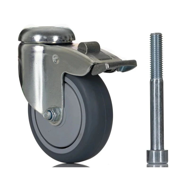 Tente Swivel Castor Wheel 75 mm Diameter 75 kg Load Capacity Rubber Tyre Polypropylene Hub 2477PJP075P30CHC10X90