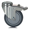 Tente Swivel Castor Wheel 75 mm Diameter 75 kg Load Capacity Rubber Tyre Polypropylene Hub 2477PJP075P30CHC10X90
