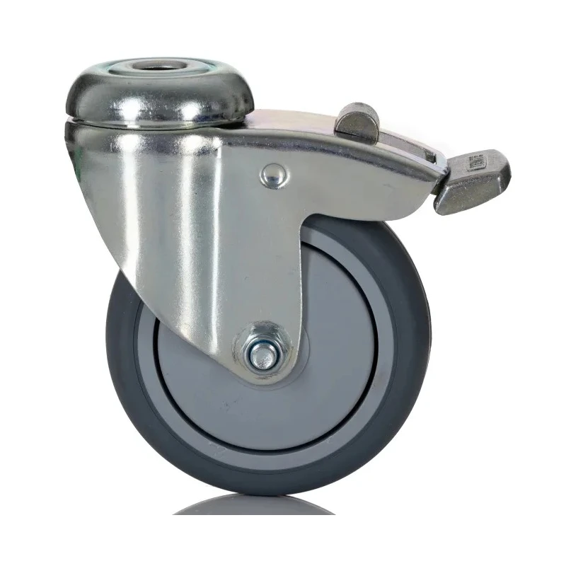 Tente Swivel Castor Wheel 75 mm Diameter 75 kg Load Capacity Rubber Tyre Polypropylene Hub 2477PJP075P30CHC10X90