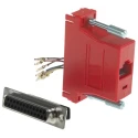 RS PRO 25-Way D-Sub to Female Female RJ45 Adapter Plug-in Modular Connector 16mm Length 314-8133