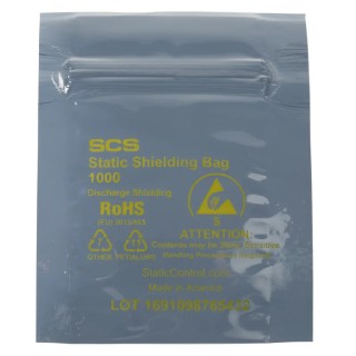 SCS Anti-Static Bag 51mm(W) x 76mm(L) Dissipative Static Shielding Material 0.071mm Thickness 30023