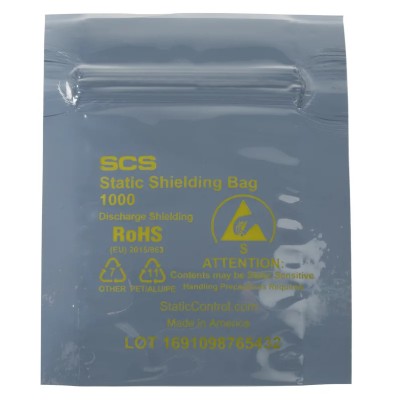 SCS Anti-Static Bag 51mm(W) x 76mm(L) Dissipative Static Shielding Material 0.071mm Thickness 30023