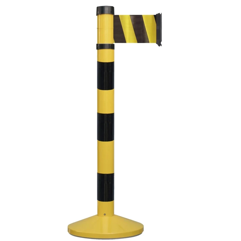 RS PRO Yellow and Black Retractable Safety Barrier Metal Polyester Tape 4 m 174-5911