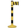 RS PRO Yellow and Black Retractable Safety Barrier Metal Polyester Tape 4 m 174-5911