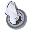 Tente Swivel Castor with 80 kg Load Capacity, 100 mm Rubber Wheel, Polypropylene Hub, Model 2870PJO100P30CHC10X90