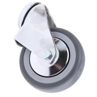 Tente Swivel Castor with 80 kg Load Capacity, 100 mm Rubber Wheel, Polypropylene Hub, Model 2870PJO100P30CHC10X90