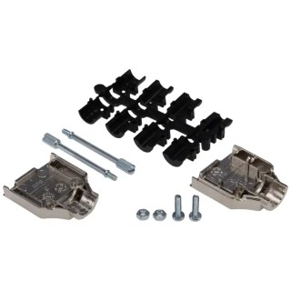 MH Connectors MHDTPK Series ABS Straight D-Sub Backshell 9 Way Strain Relief MHDTPK9-K