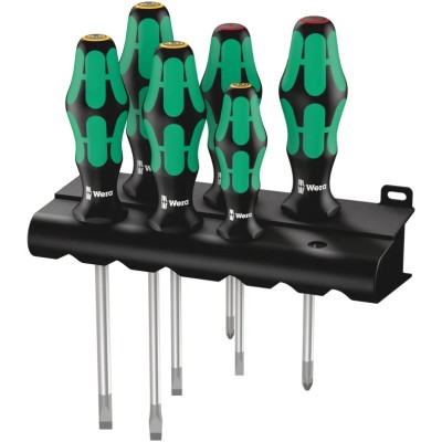 Wera Phillips and Slotted Standard Screwdriver Set 6-Piece 05105650001