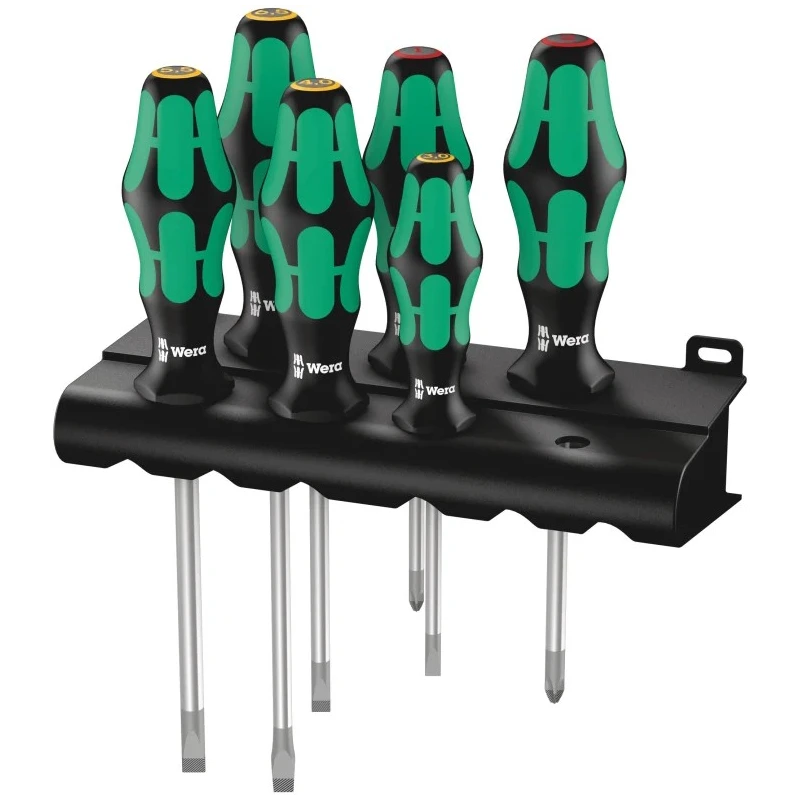 Wera Phillips and Slotted Standard Screwdriver Set 6-Piece 05105650001