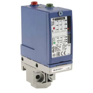 Telemecanique Sensors Pressure Sensor Relay Output Differential 0.7bar to 10bar Zinc Alloy Housing IP66 XMLB010A2S11