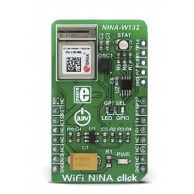 MikroElektronika Communication & Wireless Development Tool Wi-Fi NINA click NINA-W132 UART GPIO 2.4GHz Serbia MIKROE-2921