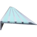 RS PRO Grey Green Stair Nosing Quartz Sand Aluminium Nosing Anti-Slip Finish 1.3 m x 76mm x 5mm 174-5939