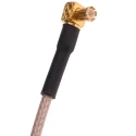 RS PRO MCX Unterminated Series RG316 Coaxial Cable 300 mm, Solid Conductor, Black, Terminated RG316