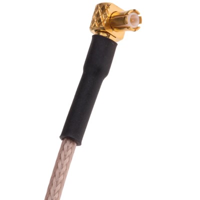 RS PRO MCX Unterminated Series RG316 Coaxial Cable 300 mm, Solid Conductor, Black, Terminated RG316