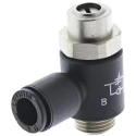 Legris 7011 Series Flow Controller Flow Regulator Tube 06 Inlet, Male Threaded Outlet 1/8 in G, Polymer, 10 bar 7011 06 10