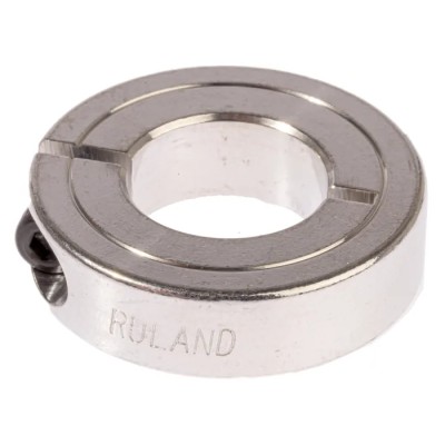 Ruland Aluminium One Piece Shaft Collar, Clamp Screw Fastening, Bore 15 mm, OD 30 mm, Width 8 mm ENCL30-15MM-A