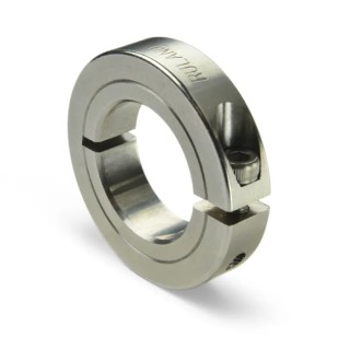 Ruland One Piece Stainless Steel Shaft Collar, Clamp Screw Fastening, 16mm Bore, 45mm OD, 10mm Width ENCL45-16MM-SS