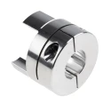 Ruland 57.2 mm OD Elastomer Aluminium Zero Backlash Clamp Coupler, 80 mm Length, Max Speed 8000 rpm MJC57-25-A