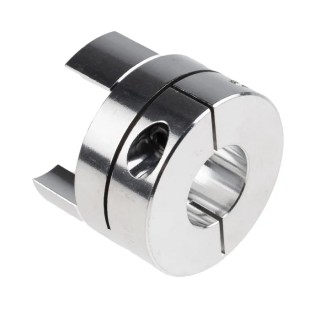 Ruland 57.2 mm OD Elastomer Aluminium Zero Backlash Clamp Coupler, 80 mm Length, Max Speed 8000 rpm MJC57-25-A