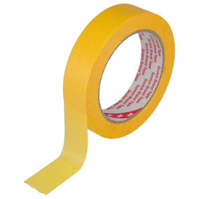 3M Gold Scotch Masking Tape Paper Backing Acrylic Adhesive 24mm x 50m Thickness 0.08mm 244 24mmx50m