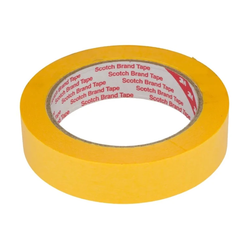 3M Gold Scotch Masking Tape Paper Backing Acrylic Adhesive 24mm x 50m Thickness 0.08mm 244 24mmx50m