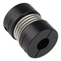 Ruland Coupler 41.3 mm OD, 20 mm x 16 mm Bore, 50.8 mm Length, Aluminium Clamp Style, Stainless Steel Bellows MBC41-20-16-A