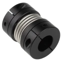 Ruland Coupler 41.3 mm OD, 20 mm x 16 mm Bore, 50.8 mm Length, Aluminium Clamp Style, Stainless Steel Bellows MBC41-20-16-A