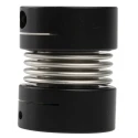 Ruland Coupler 41.3 mm OD, 20 mm x 16 mm Bore, 50.8 mm Length, Aluminium Clamp Style, Stainless Steel Bellows MBC41-20-16-A