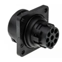 Amphenol Industrial Circular Connector 8 Contacts Panel Mount Socket Male IP65 Polymer Housing 400V Bayonet C016-10C008-0001