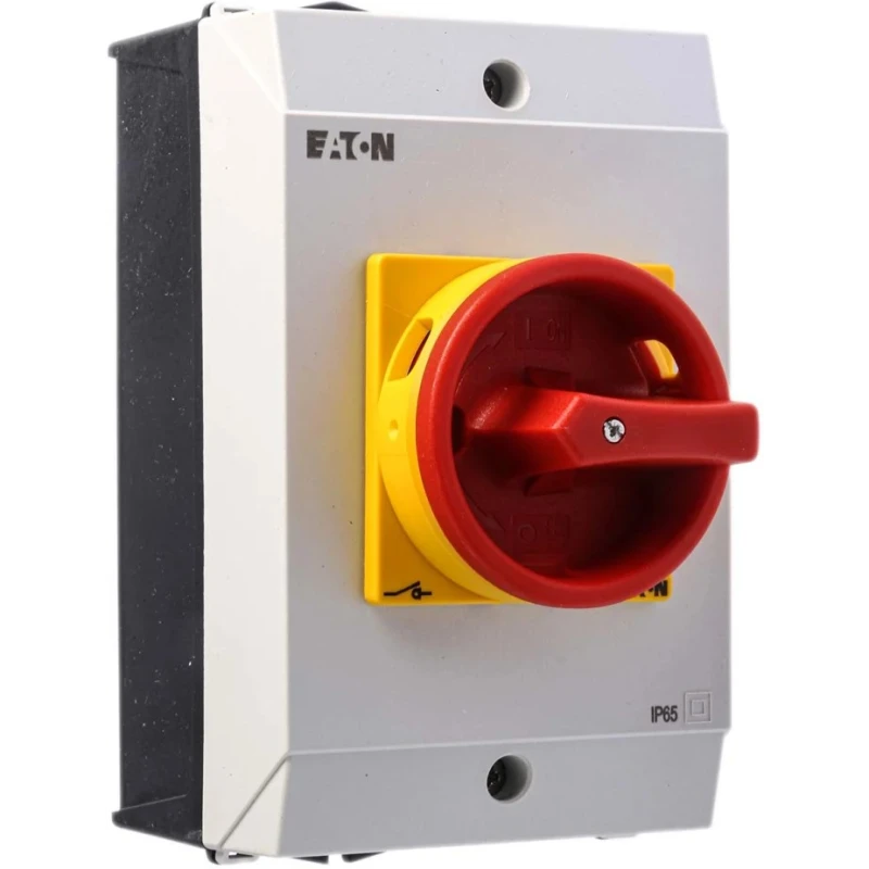 Eaton 3-Pole Surface Mount Isolator Switch IP65, 190A, 13 kW, Red Handle, P1-25 Series MPN 