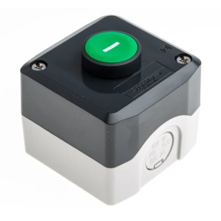 Schneider Electric Enclosed Push Button SPST Spring Return Polycarbonate Green IP69K IP67 IP66 XALD102
