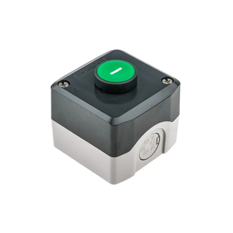 Schneider Electric Enclosed Push Button SPST Spring Return Polycarbonate Green IP69K IP67 IP66 XALD102