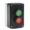 Schneider Electric Spring Return Enclosed Push Button Polycarbonate 2 Cutouts Green Red I/O IP69K