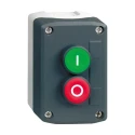 Schneider Electric Spring Return Enclosed Push Button Polycarbonate 2 Cutouts Green Red I/O IP69K 