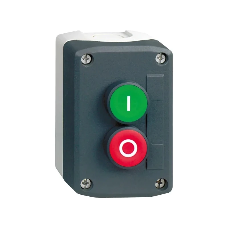 Schneider Electric Spring Return Enclosed Push Button Polycarbonate 2 Cutouts Green Red I/O IP69K 
