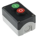 Schneider Electric Spring Return Enclosed Push Button Polycarbonate 2 Cutouts Green Red I/O IP69K 