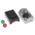 Schneider Electric Spring Return Enclosed Push Button Polycarbonate 2 Cutouts Green Red I/O IP69K 