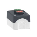 Schneider Electric Spring Return Enclosed Push Button Polycarbonate 2 Cutouts Green Red I/O IP69K 