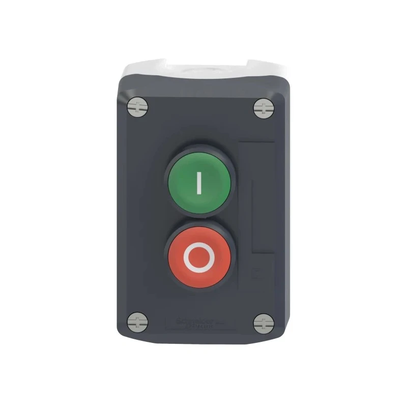 Schneider Electric Spring Return Enclosed Push Button Polycarbonate 2 Cutouts Green Red I/O IP69K 