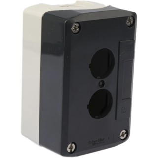 Schneider Electric Grey Polycarbonate XALD Control Station Enclosure 2 Hole 22 mm Diameter XALD02