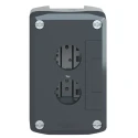 Schneider Electric Grey Polycarbonate XALD Control Station Enclosure 2 Hole 22 mm Diameter XALD02