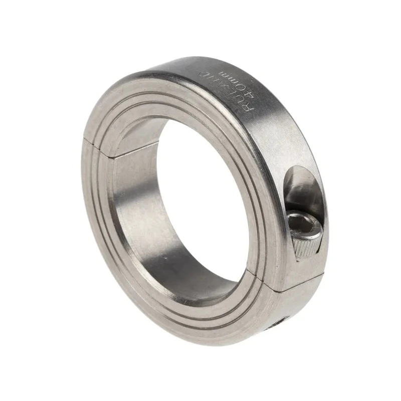 Ruland Stainless Steel Two Piece Double Wide Shaft Collar, Clamp Screw, 40 mm Bore Diameter, 60 mm OD, 15 mm Width MSP-40-SS